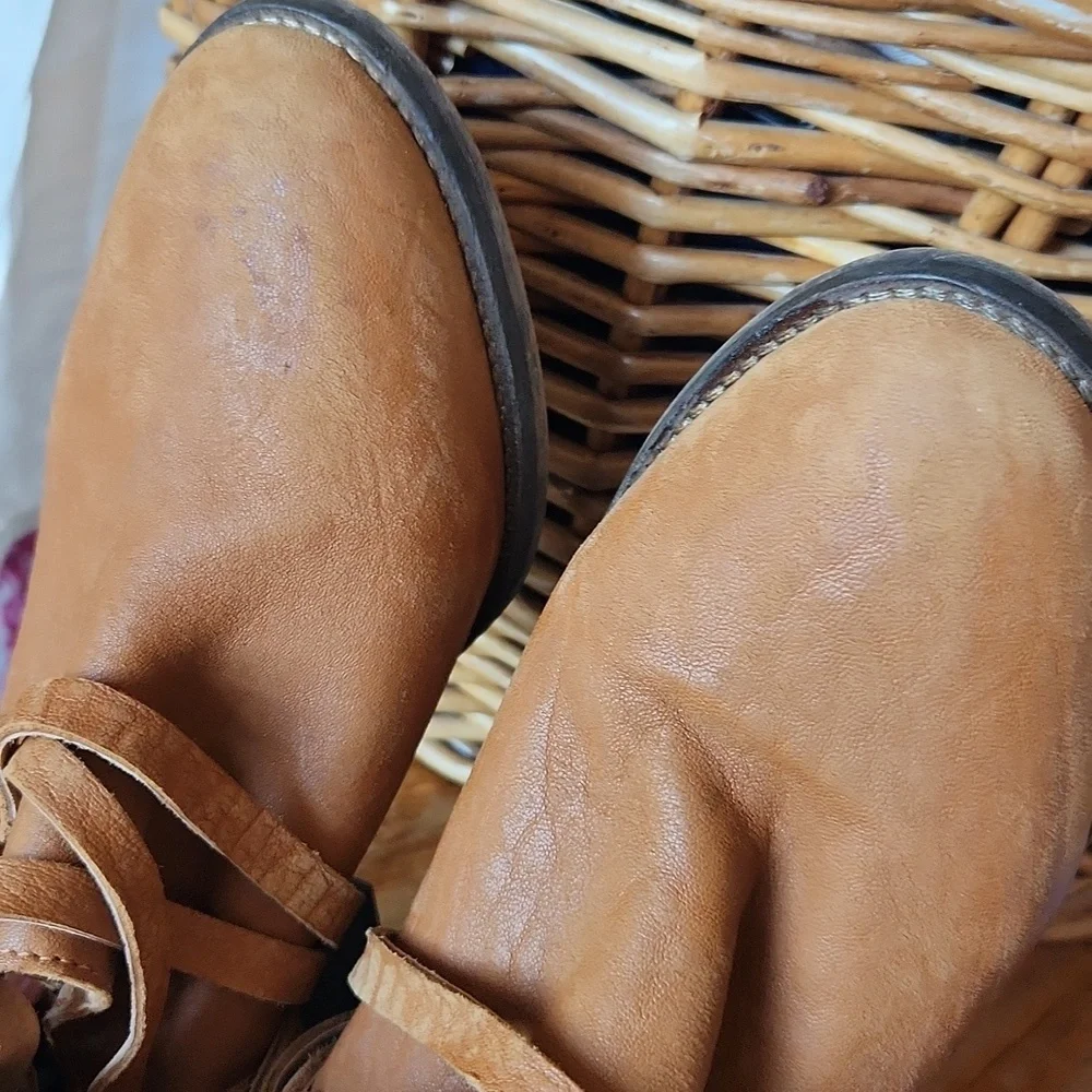 Free People Woven Leather Boots 41 US 10 - Picture 12 of 16